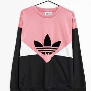 RARE Adidas Women's Crewneck in Pink, Black, and White Brand New Wity Tags